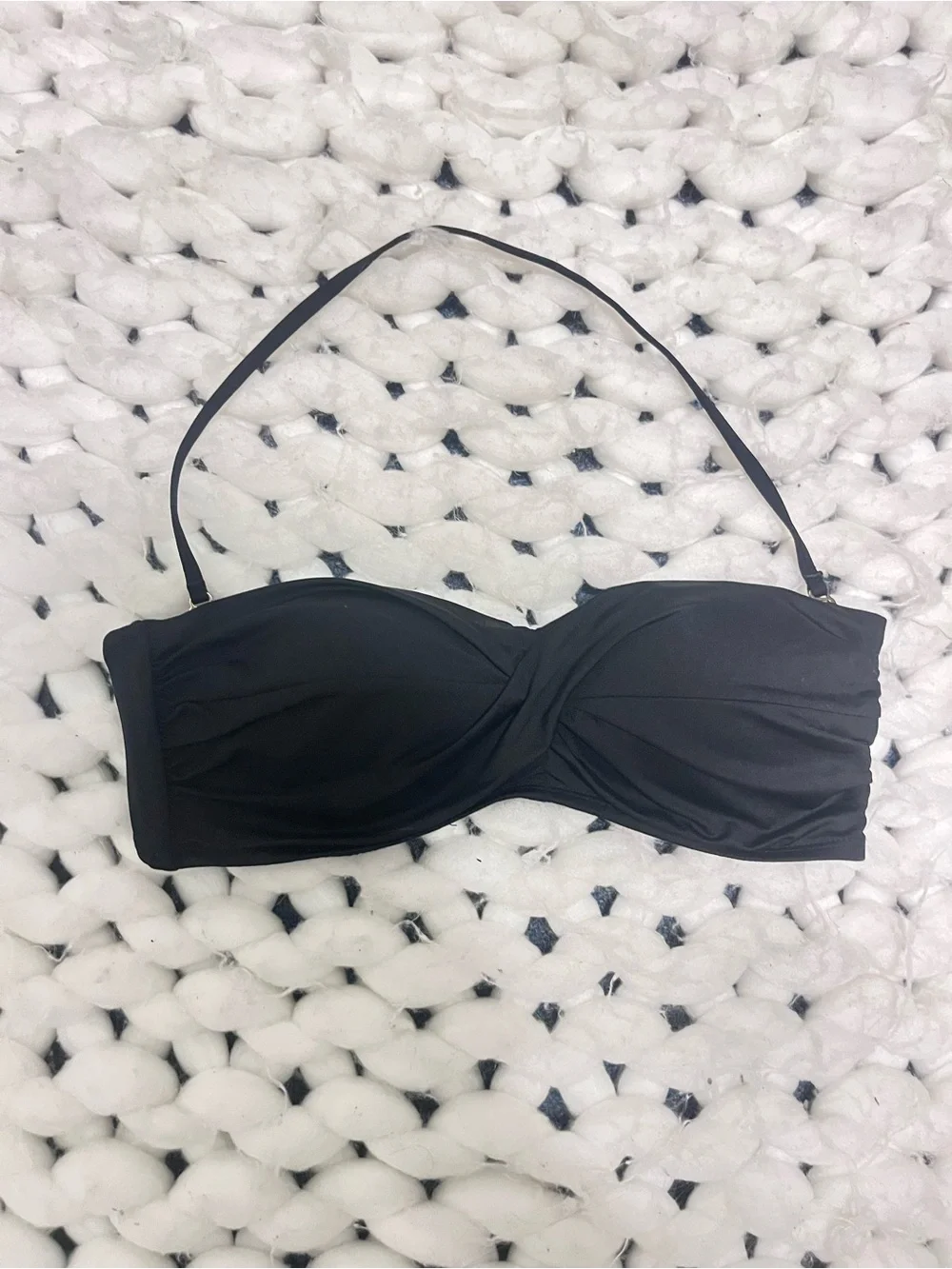 Mossimo Supply Co. Black Bandeau Twist Swim Top | M